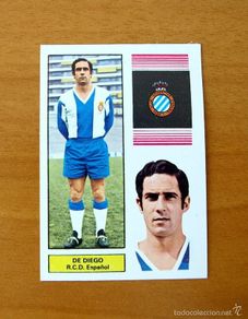 Figurine di Calcio: R.D.C. Español - De Diego - Editorial Fher Liga 1974-1975, 74-75